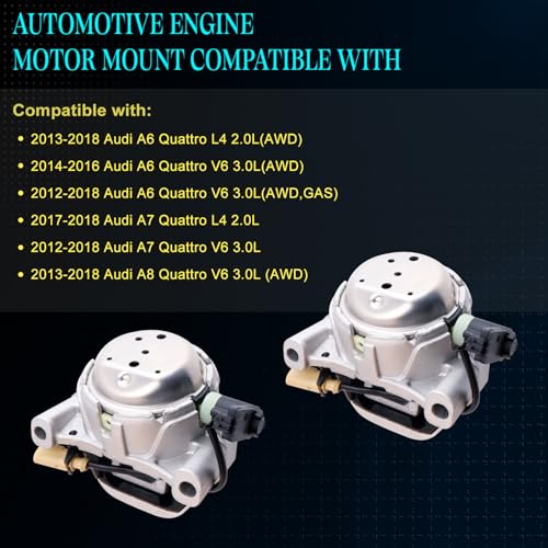 Motor Mount Kit for 2012-2018 A6 & A7 Quattro 2.0L 3.0L AWD - size: A70023 A70023