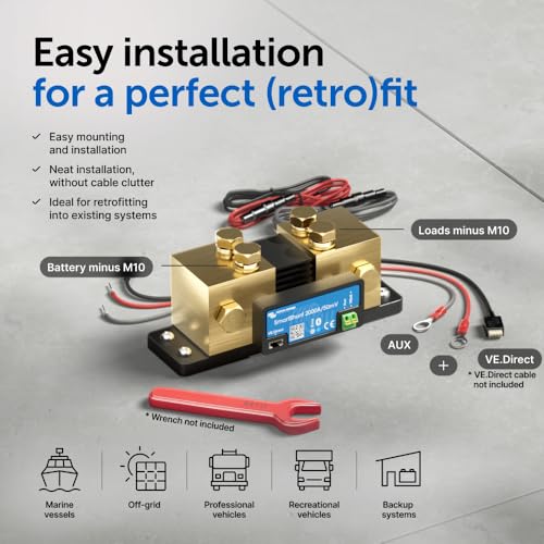 Victron Energy SmartShunt Battery Monitor 6.5V-70V, 2000 amp - size: 2000 Amp