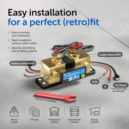Victron Energy SmartShunt Battery Monitor 6.5V-70V, 2000 amp - size: 2000 Amp