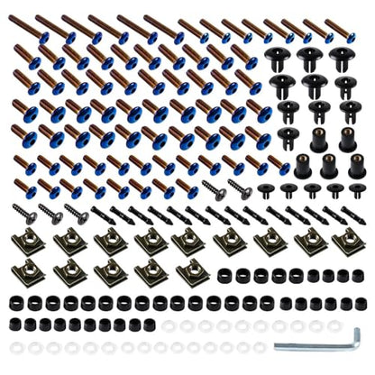 Fairing Bolt Kit for Honda CBR1000RR 2004 05-2011 Bodywork Screws Nuts-Blue - color: Blue