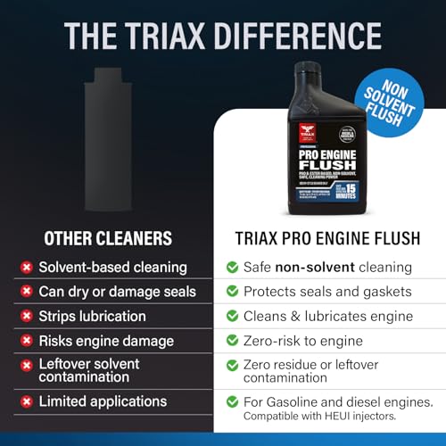 TRIAX Pro-Engine Flush - Oil-Based Flush - Engine Safe (16 oz - 473 ml) - size: 16 oz