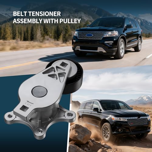 Belt Tensioner Assembly with Pulley Fits Ford Exporer 2011-2018,Edge