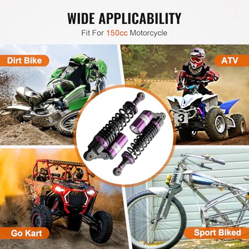 320mm 12.6" Universal Rear Air Shock Absorbers Suspension for HONDA - color: Purple