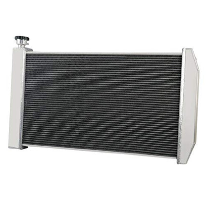ALLOYWORKS 4 Row All Aluminum Radiator + Shroud Fan + Relay for 1988-1999 Chevy C/K 1500 2500 3500 5.0L 5.7L Blazer