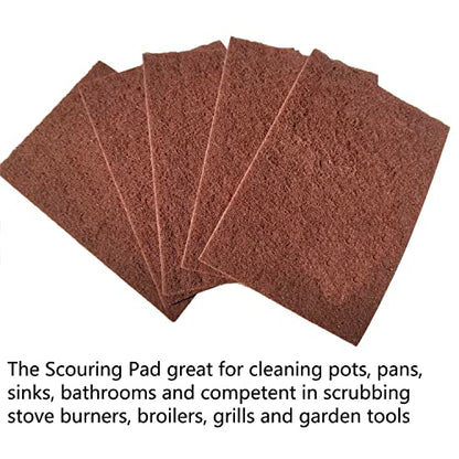 Premium 10 Pack 6" x 9" General Purpose Scuff Pads - Scuffing, Scouring, Sanding, Paint Primer Prep Adhesion Scratch - Surface Preparation Automotive Car Auto Body Woodworking Wood (Brown) - color: Brown