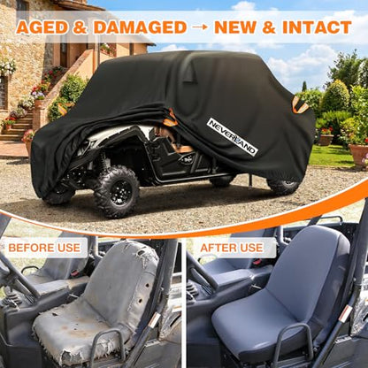 NEVERLAND UTV Cover Heavy Duty Waterproof 4-6 Seater All-Weather Protection - size: up to 169"L