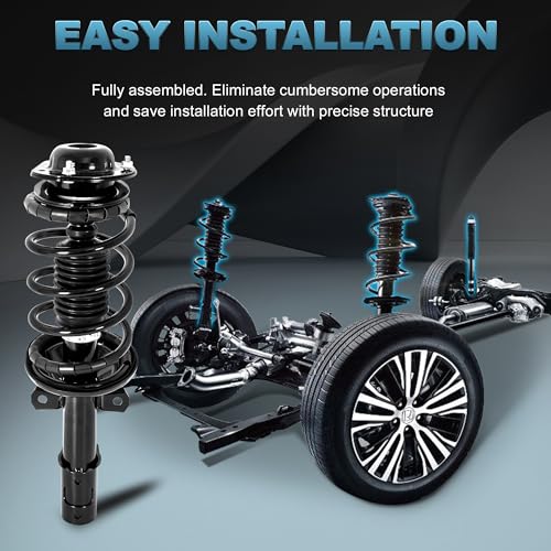 Front and Rear Strut Assembly Compatible with 2004-2015 Nissan Titan 4WD - size: 171358 37251
