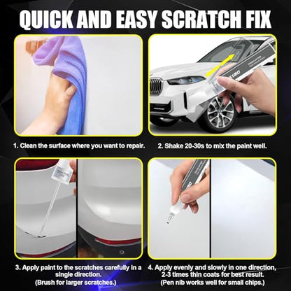KIKIMO for BMW Touch Up Paint(Skyscraper Grey Metallic(C4W/C54)) - color: Skyscraper Grey Metallic(C4W/C54) for 2/3/4/8/X3/X5/X6/X7/Z4/i4