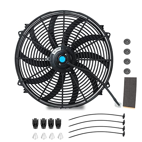 16 Inch Universal Slim Fan Push Pull Electric Radiator Cooling Fan - size: 16inch 120W