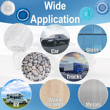 BFXM 20PCS Car Buffer Pads Set, 5-6 Inch Buffing Pads for Orbital Buffer - color: S