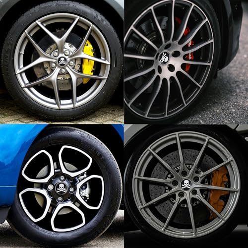 4 pcs Car Wheel Center Hub Cap Cover,Skull Car Wheel Hub Center Cap - color: #3