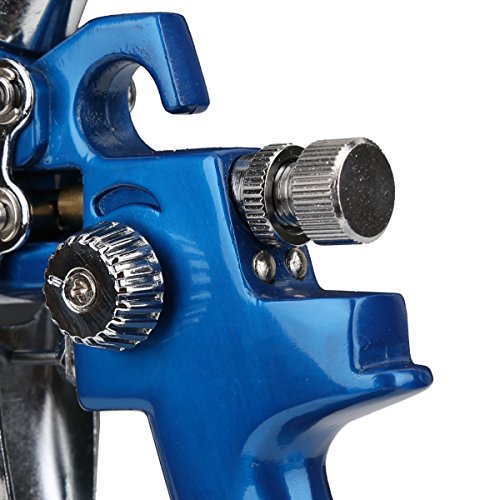 HVLP Gravity Feed Touch Up Air Spray Gun 125CC, Nozzle Tip Size 0.8mm for Base Coats, Metallic Paint, Whole Car Spraying - size: Nozzle Size 0.8mm