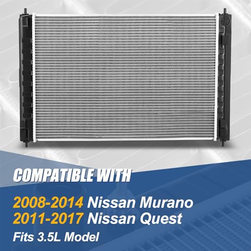 Auto Dynasty 13406 Radiator for 2008-2017 Nissan Murano Quest 3.5L - style: 08-17 Murano Quest 3.5L