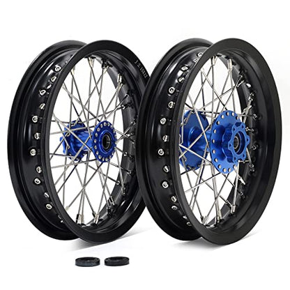 TOFR 12" x 2.15" Front Rear Wheels Rims Hubs for Sur ron Light Bee X LBX - color: Blue, size: 12" 12" Front Rear