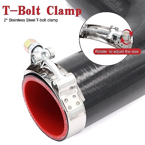 90 Degree Elbow Coupler Silicone Hose 4-Ply ID 2.25-inch(57mm) - size: 2.25 Inch