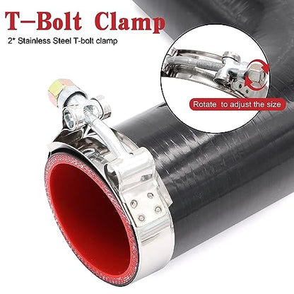 90 Degree Elbow Coupler Silicone Hose 4-Ply ID 2.25-inch(57mm) - size: 2.25 Inch