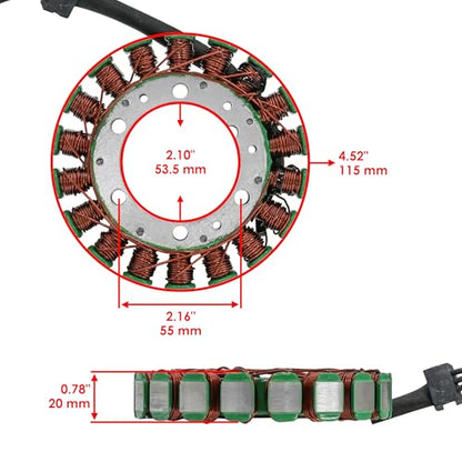 Caltric Stator Regulator Gasket Compatible with Kawasaki Ninja 600 Zx-6R Zx6R Zx600-J 2000 2001 2002