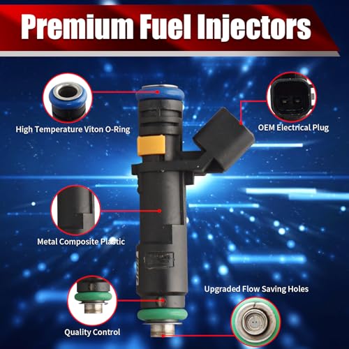 Set of 4 Fuel Injectors 4593986AA FJ1233 04593986AB Replacement - size: FJ1233