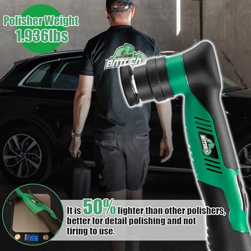 BATOCA S5 Cordless Mini Car Polisher Buffer Sander Rotary & Dual Action - color: White