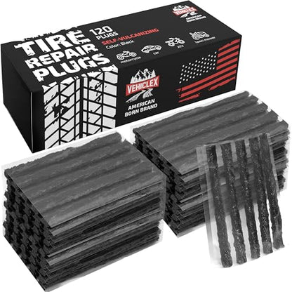 Vehiclex Flat Tire Repair Plugs for Emergency Roadside Use - color: Black, size: 120 pcs