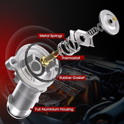 Upgrade Aluminium Engine Coolant Thermostat Housing Assembly Fit for RAM
