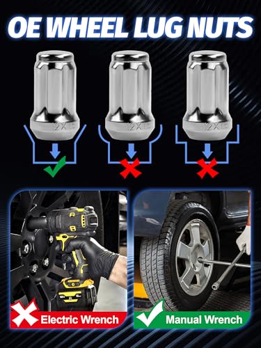 20pcs M12x1.5 Spline Lug Nuts for Escape - color: Silver, size: M12x1.5, style: 1.38IN,20PCS+1 Socket Key