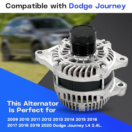 04801490AA Alternator 12V 160A Compatible with 2009-2020 Dodge Journey - size: 2009-2020 Dodge Journey