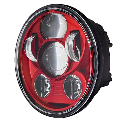 Eagle Lights 5.75 inch Generation III Headlight Kit, with Bracket & Hardware Replacement for VTX 1300 & 1800 (Red) - color: Red Generation III