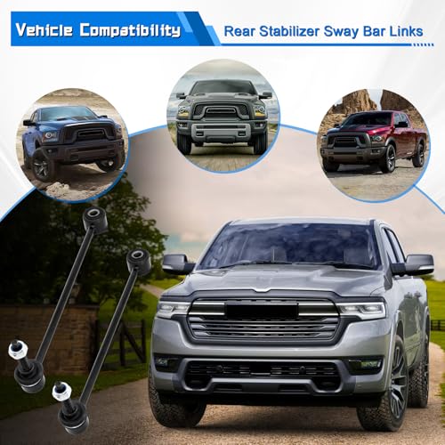 2 Pcs Rear Stabilizer Sway Bar Links, Compatible with 2009-2010 Dodge Ram 1500, 2011-2018 Ram 1500, 2019-2023 Ram 1500 Classic, Replace# K750396