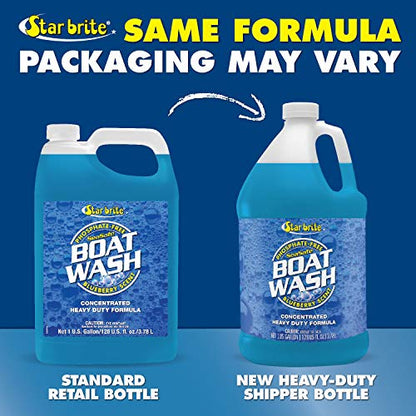 STAR BRITE Concentrated Boat Wash, Heavy-Duty, Non-Streak, Blueberry Scent - style: 128 OZ Wash
