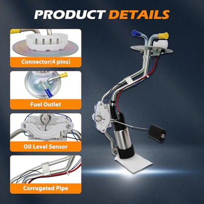 E2078S Fuel Pump Module Assembly Suitable for Ranger B2300 B3000 B4000 2.3L/2.9L/3.0L/4.0L OE P74528S, 402-P2078S, F57Z9H307EA - size: E2078S-size: 43cm