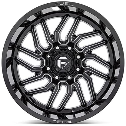 FUEL OFF-ROAD D807 HURRICANE 20X10, 6X5.5, 4.79, 18mm GLOSS BLACK MILLED - D80720008447 - color: GLOSS BLACK MILLED, size: 20X10, 6X5.5, 4.79, -18mm