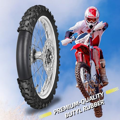GICOOL 2.50/2.75-10" (80/90-10) Dirt Bike Butyl Inner Tubes, TR4 Valve Stem - size: 2.50/2.75-10