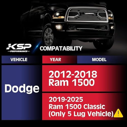 KSP 5X5.5 Ram 1500 Wheel Spacer for Dodge Ram 1500 2012-2018, M14x1.5 Stud - size: 1.5inch-5 lug-M14X1.5