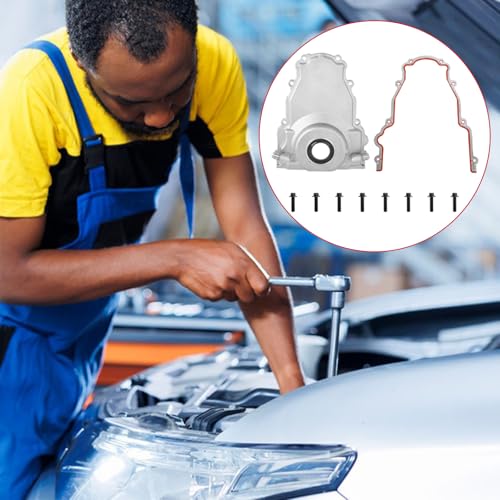 Alum LS Front Timing Cover w/Crank Gasket & Bolts Set-10AN 551589 - size: Gen 3 GM LS Series -10AN 551589