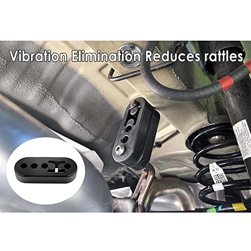 12mm Hole 4.25" EPDM 4 Hole Exhaust Hanger Adjustable Muffler Shock Absorber for Exhaust Pipe,Universal Tailpipe Mount Brackets Insulator Fit Car Truck SUV (4pcs) - size: 4pcs
