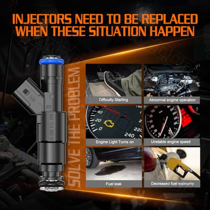 4 Holes Fuel Injectors For Dodge Ram 1500 2500 3500 5.2L 2000-2003 - size: For Dodge Ram 1500 2500 3500 5.2L (2000-2003)