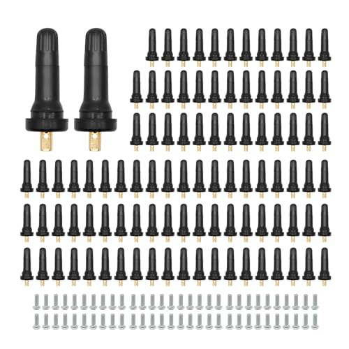 100Pcs 17-20008 TPMS Tire Pressure Sensor Valve Stem 20008 20018 Replacement for GMC Cadillac Chevy Ford Dodge Silverado and More