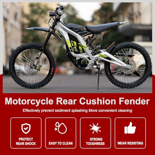 Sur Ron Rear Shock Fender Absorbing Mudguards Protector for Light Bee/Sur-Ron/Surron X/Surron S / X160 / X260 Motorcycle Dirt Bike Black - style: Rear Shock Fender