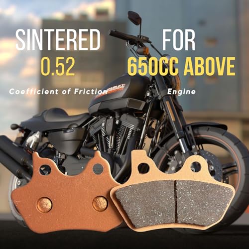 Brake Pads Compatible with Harley Davidson 2000-2007 (2 Sets) - style: Front (2 Sets)