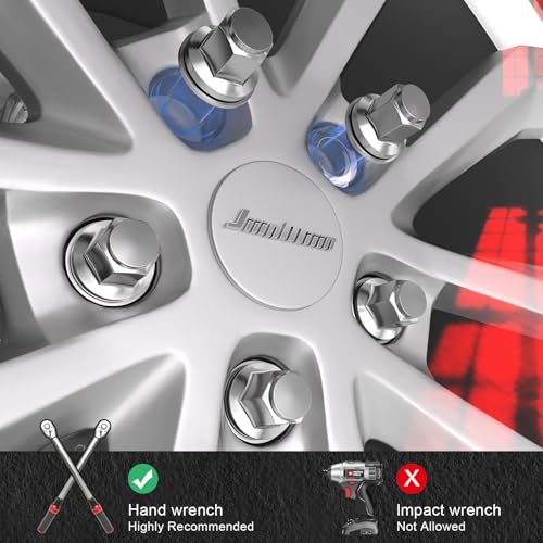 JiiinMiiin Toyota Lexus Lug Nuts M12x1.5, OEM Factory Style Mag Seat Wheel Nuts. 4PCS - color: Chrome, size: M12x1.5, style: 4-pcs - 1.46"tall