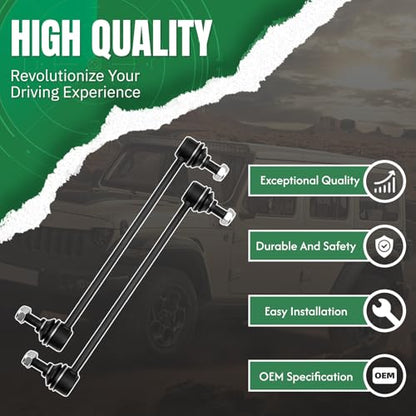 ‎‎K750096 2PCS Front Stabilizer Sway Bar End Links Fit for Compatible with Nissan 2007 2008 2009 2010 2011 2012 Sentra - size: K750096 X2