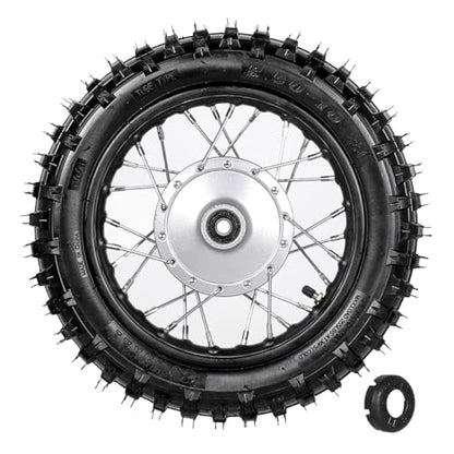 Front & Rear 2.5-10 Wheels Tires 10'' Rim 1.4x10 w/12mm Bearing Drum Brake Wheel Assembly with 420-37T Sprocket Cog for CRF50 XR50 TTR50 Dirt Pit Pro Trail Bike 50cc 70cc 90cc 110cc