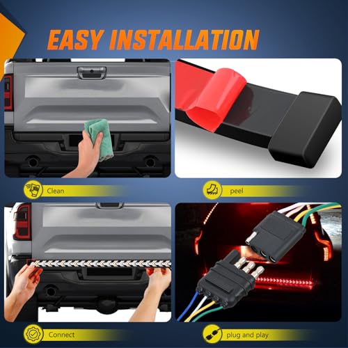 Nilight Truck Tailgate Light Strip 48Inch Arrow 432 LED Light - color: 48" Tailgate Light Strip Red/Amber Arrow