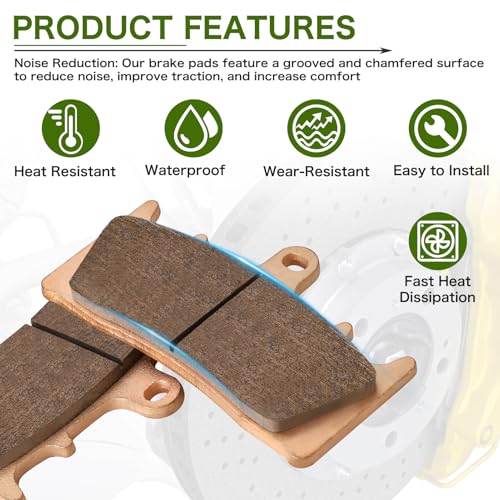 Sintered Front and Rear Brake Pads For Suzuki Hayabusa GSX1300 1999-2007 - style: Sintered Metal