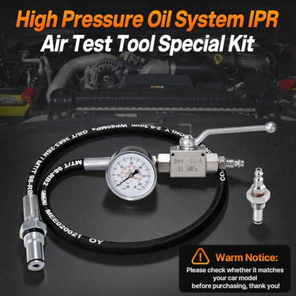 High Pressure Oil System IPR Air Test Tool Special Kit Compatible with Ford 6.0L & 7.3L Powerstroke Diesel Engines, Heavy-Duty Air Test Fitting for HPOP Leak Diagnosis