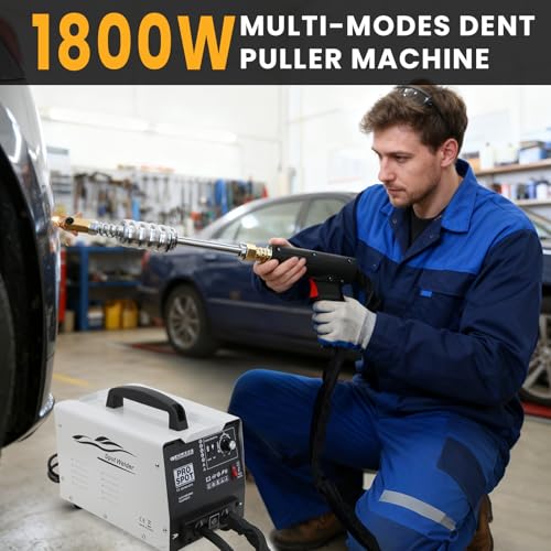 1.8KW Stud Welder Dent Repair Kit, 110V Spot Welding Machine with Slide Hammer & 7 Adjustable Modes, Professional Dent Puller for Car & Truck Body Repair, Auto Body Dent Removal Tool