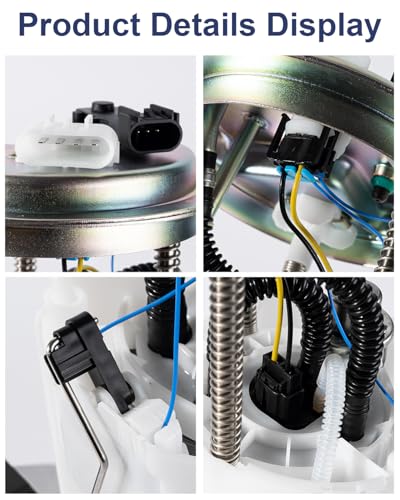 Electric Fuel Pump Assembly Compatible with Chevy Avalanche Suburban 1500 GMC Yukon XL 1500 Cadillac Escalade ESV EXT 2008-2014 V8 5.3L 6.2L 2 Tube Replace E3797M with Pressure Sensor O-ring