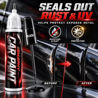 Black Car Touch Up Paint Pen, Scratch Remover & Repair for Auto & Rims - color: Black