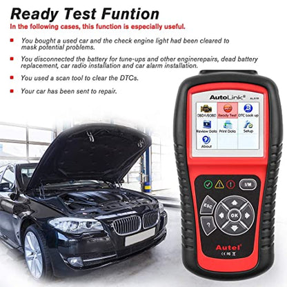 Autel AutoLink AL519 OBD2 Scanner, OBDII & CAN Car Diagnostic Scan Tool - color: Red